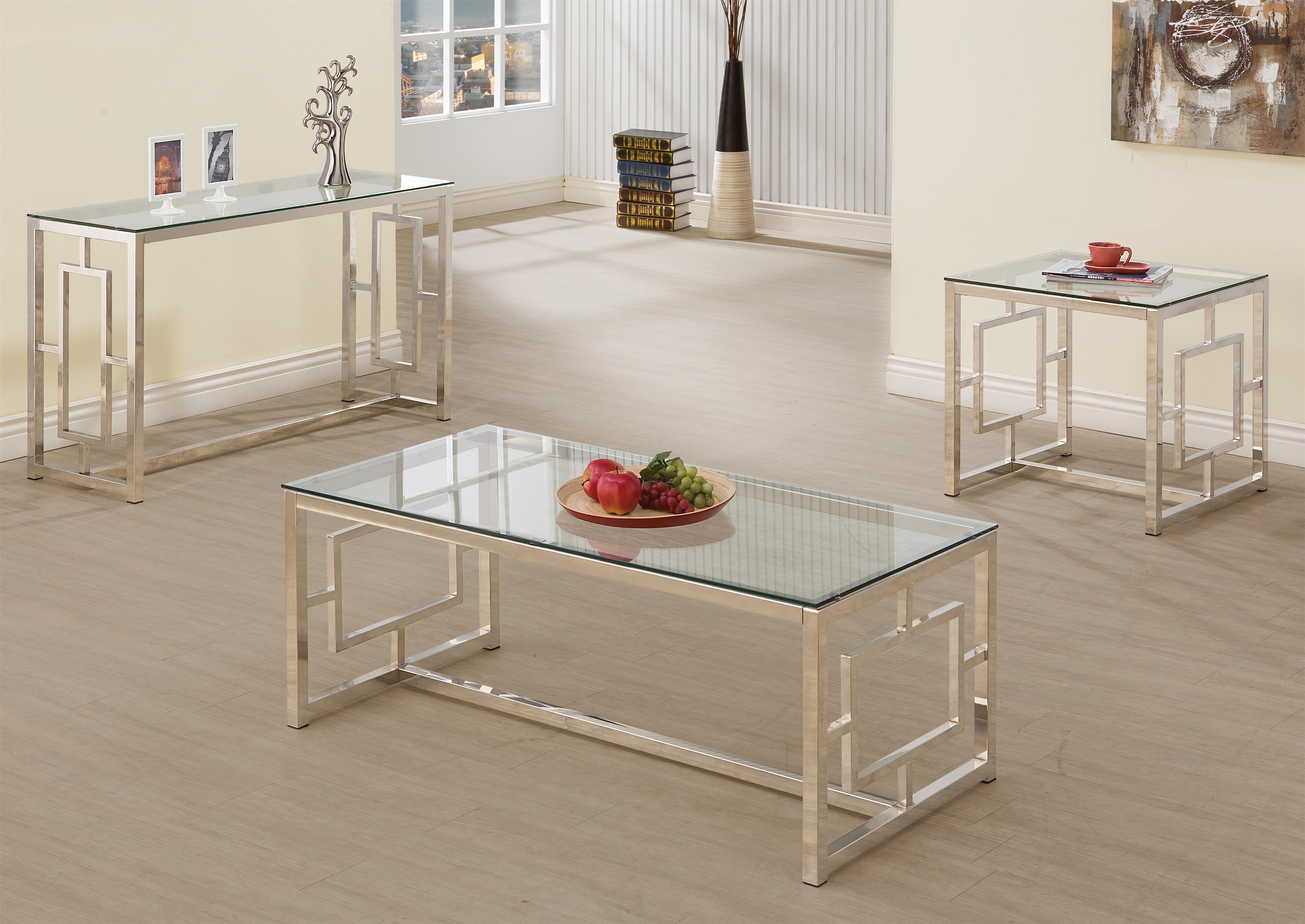Metal sofa table with glass top sale